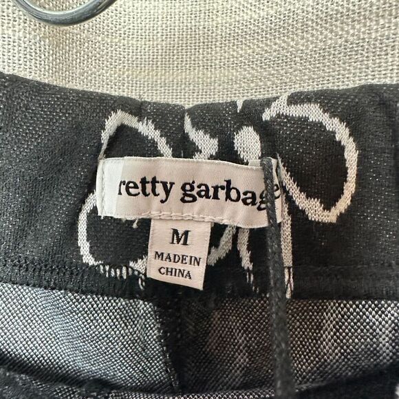 2/$30 Pretty Garbage Pull On Flare Pants Size M 70s Retro Hippie Boho Flowers - Picture 8 of 10